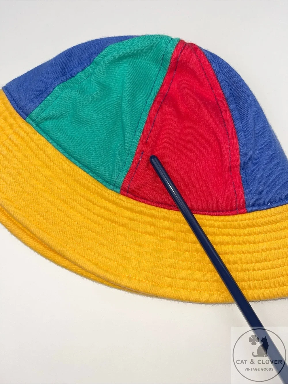 Gymboree 1995 Play Sports Rainbow Tag Color-Block Embroidered Bucket Hat XS